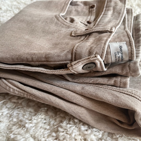 Abercrombie & Fitch Women’s Jeans 28 Beige The 90s Straight Ultra High Rise - Picture 6 of 7